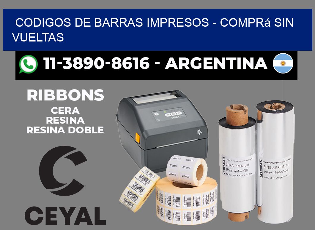 CODIGOS DE BARRAS IMPRESOS - Comprá sin vueltas