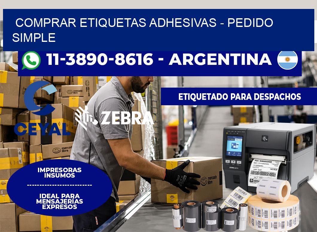 COMPRAR ETIQUETAS ADHESIVAS - Pedido simple