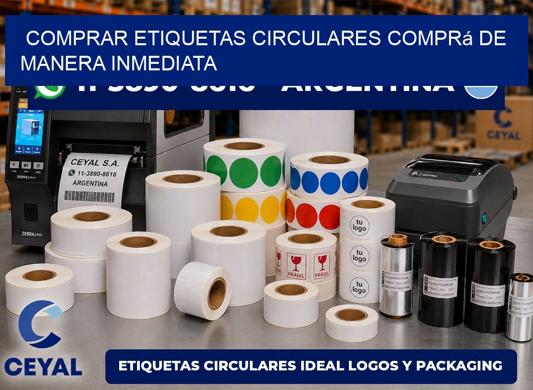 COMPRAR ETIQUETAS CIRCULARES Comprá de manera inmediata