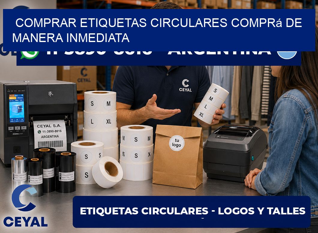 COMPRAR ETIQUETAS CIRCULARES Comprá de manera inmediata