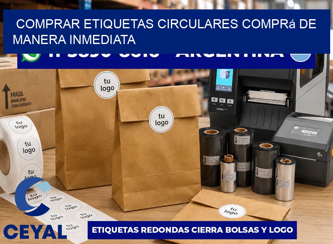 COMPRAR ETIQUETAS CIRCULARES Comprá de manera inmediata