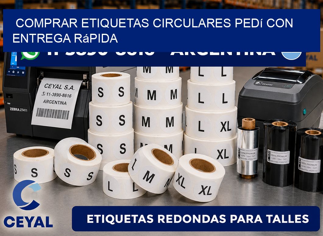 COMPRAR ETIQUETAS CIRCULARES Pedí con entrega rápida