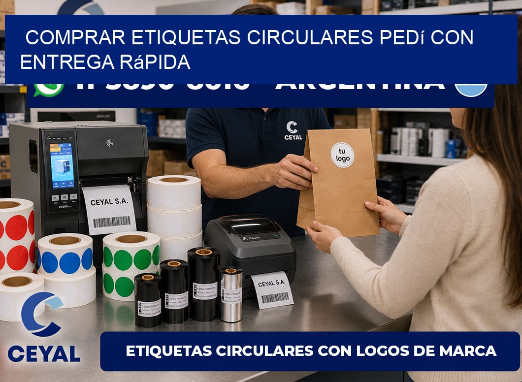 COMPRAR ETIQUETAS CIRCULARES Pedí con entrega rápida