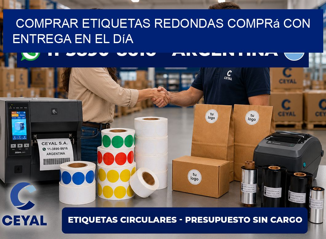 COMPRAR ETIQUETAS REDONDAS Comprá con entrega en el día