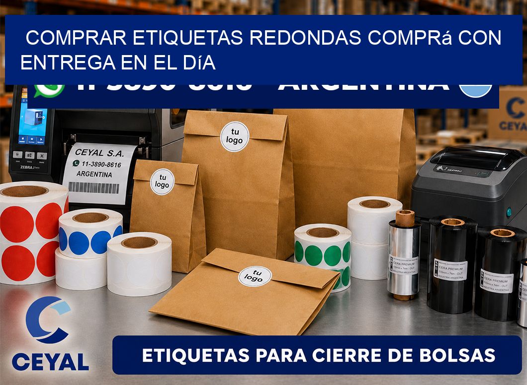 COMPRAR ETIQUETAS REDONDAS Comprá con entrega en el día