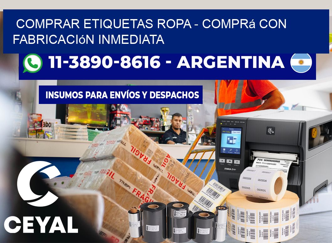 COMPRAR ETIQUETAS ROPA - Comprá con fabricación inmediata