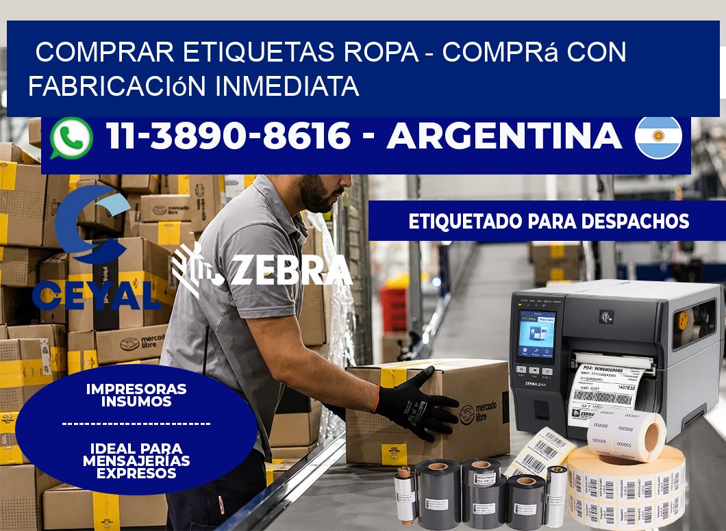COMPRAR ETIQUETAS ROPA - Comprá con fabricación inmediata