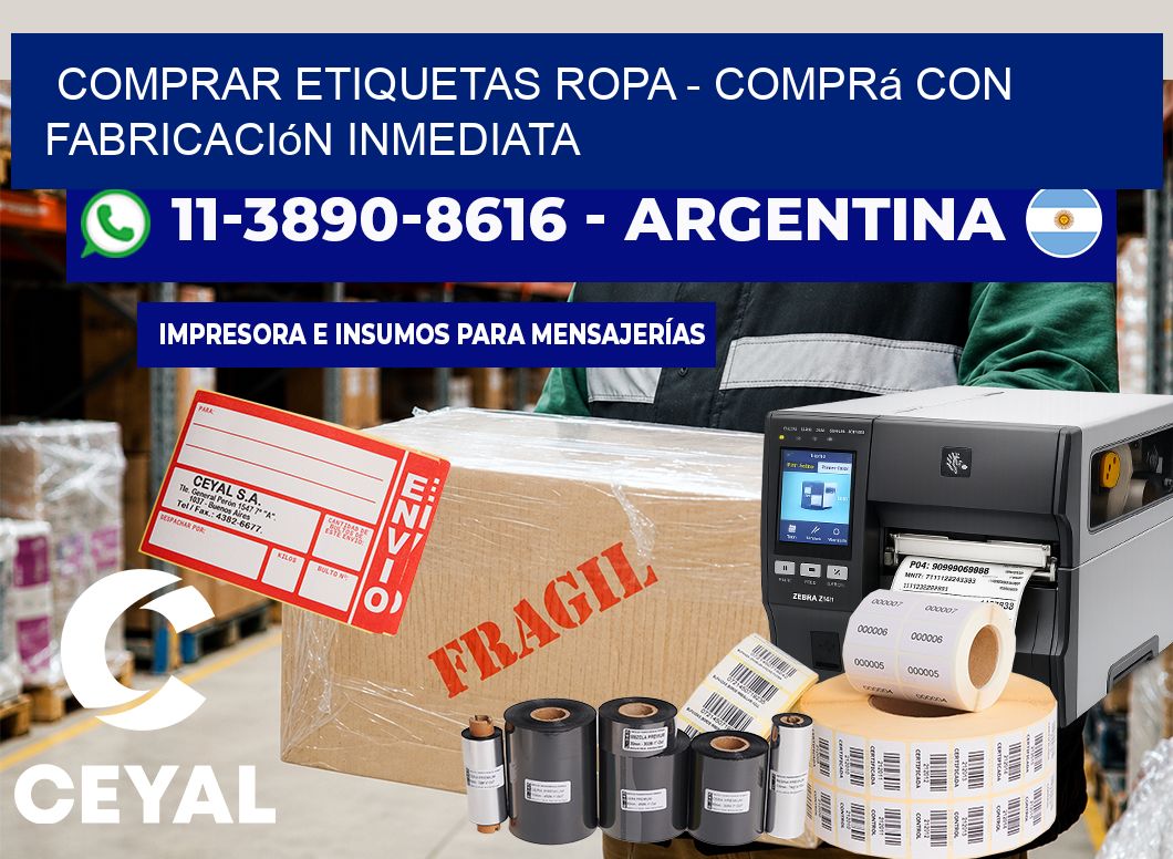 COMPRAR ETIQUETAS ROPA - Comprá con fabricación inmediata