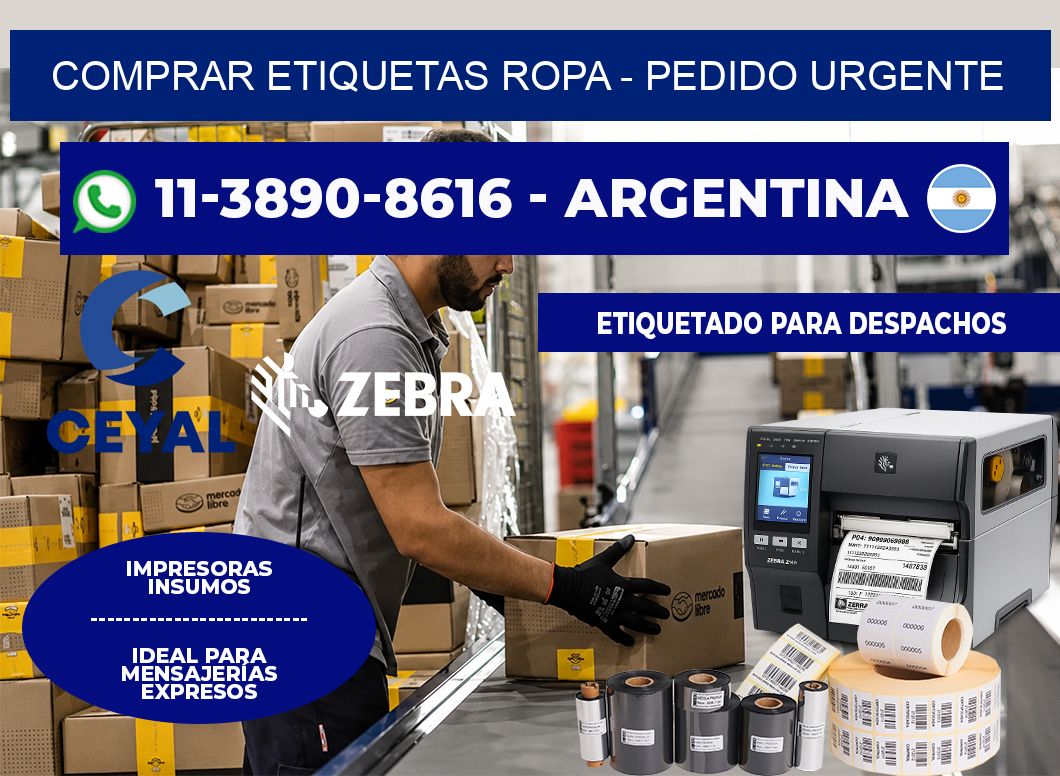COMPRAR ETIQUETAS ROPA - Pedido urgente