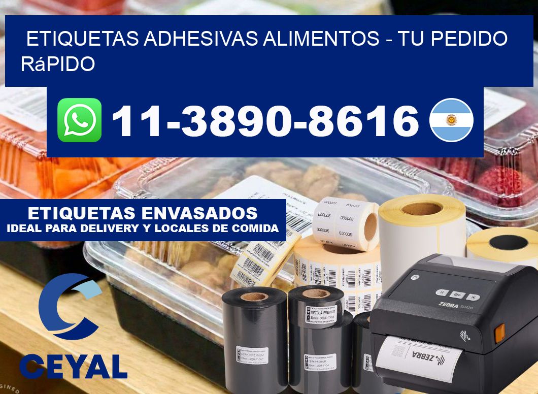 ETIQUETAS ADHESIVAS ALIMENTOS - Tu pedido rápido