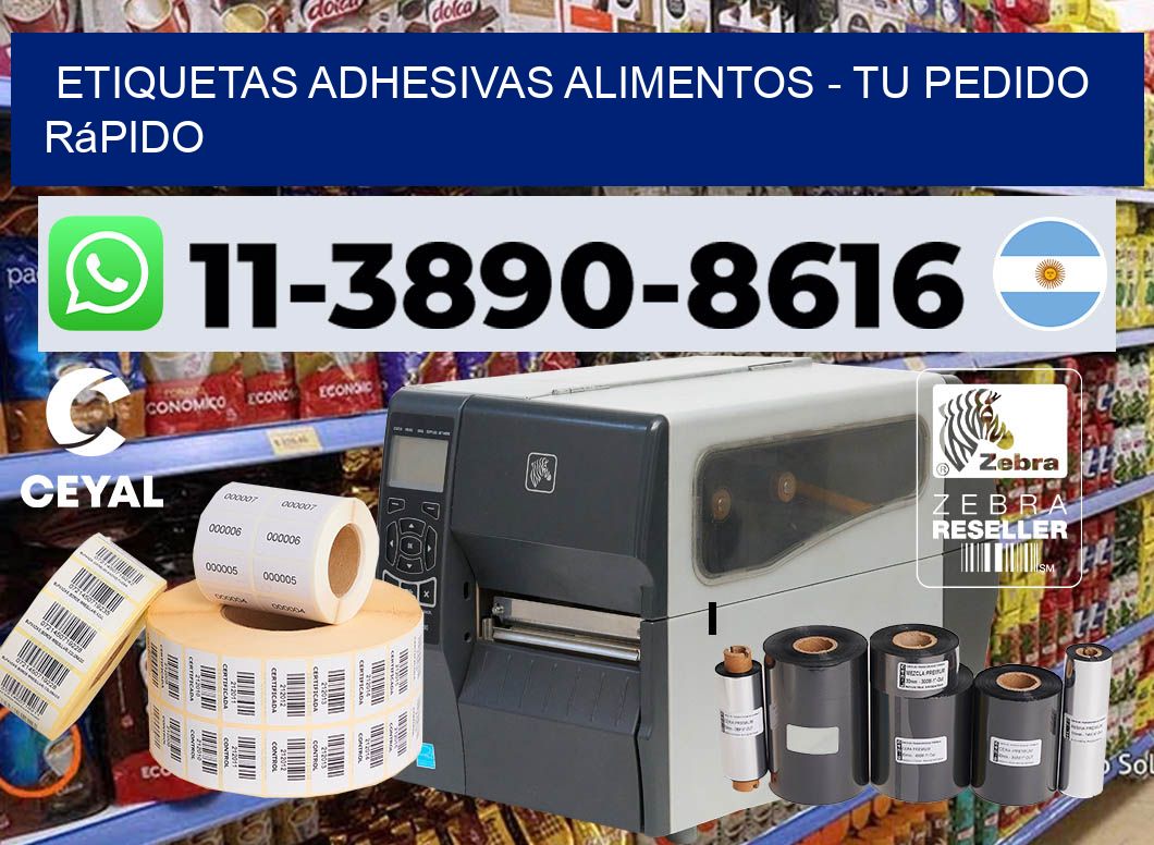 ETIQUETAS ADHESIVAS ALIMENTOS - Tu pedido rápido