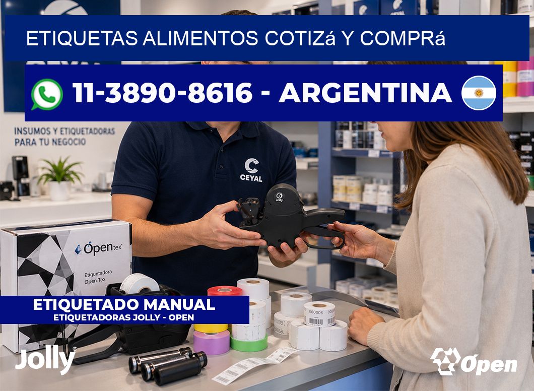 ETIQUETAS ALIMENTOS Cotizá y comprá