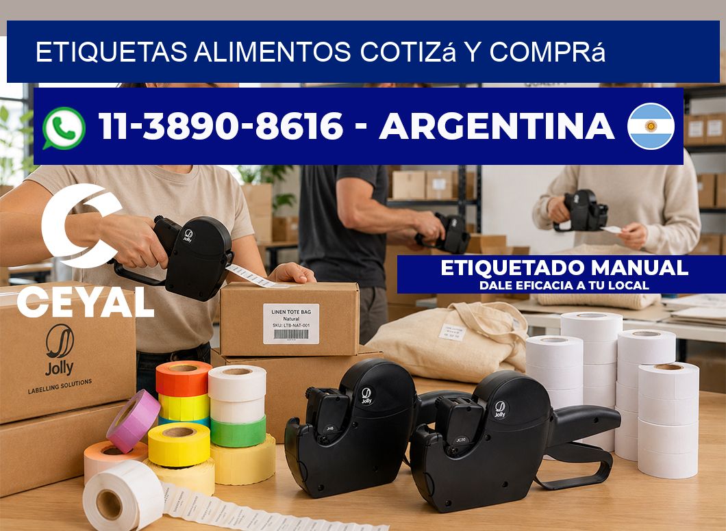 ETIQUETAS ALIMENTOS Cotizá y comprá