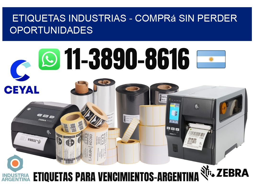 ETIQUETAS INDUSTRIAS – Comprá sin perder oportunidades