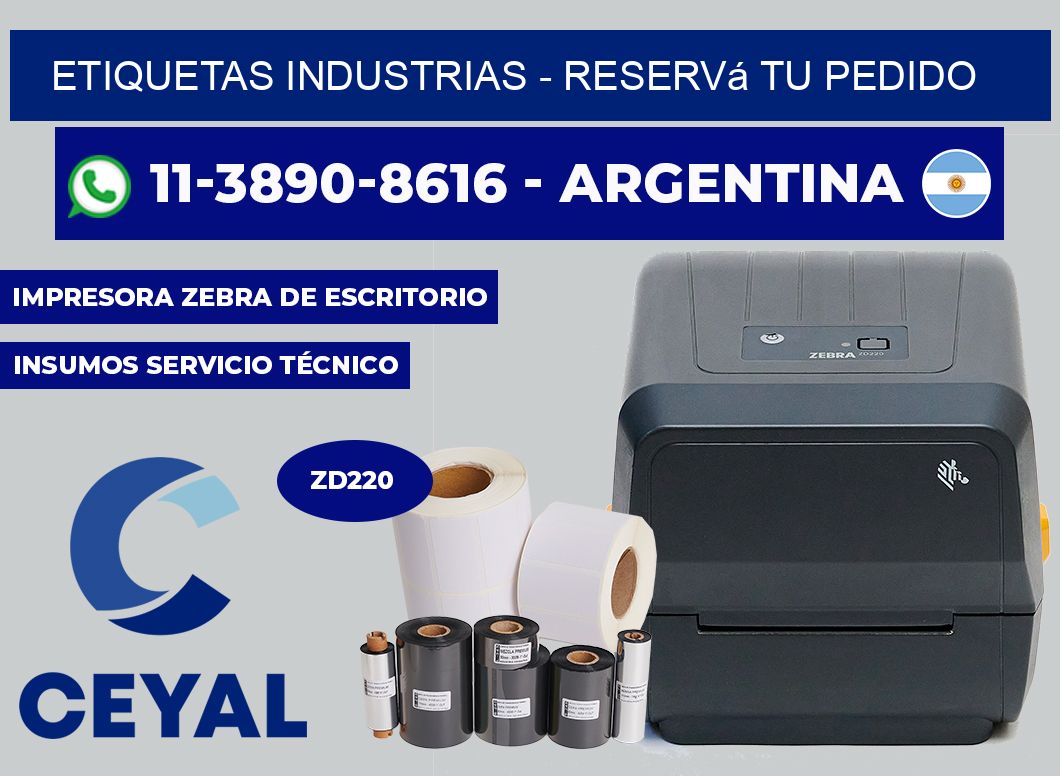ETIQUETAS INDUSTRIAS - Reservá tu pedido