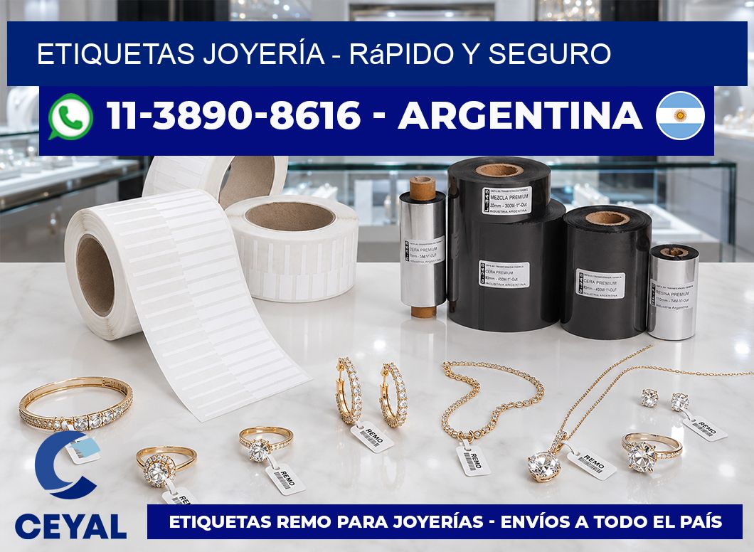 ETIQUETAS JOYERÍA - rápido y seguro