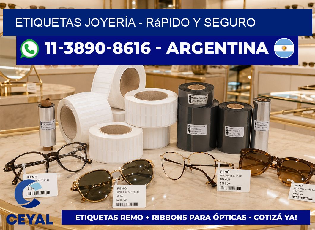 ETIQUETAS JOYERÍA - rápido y seguro
