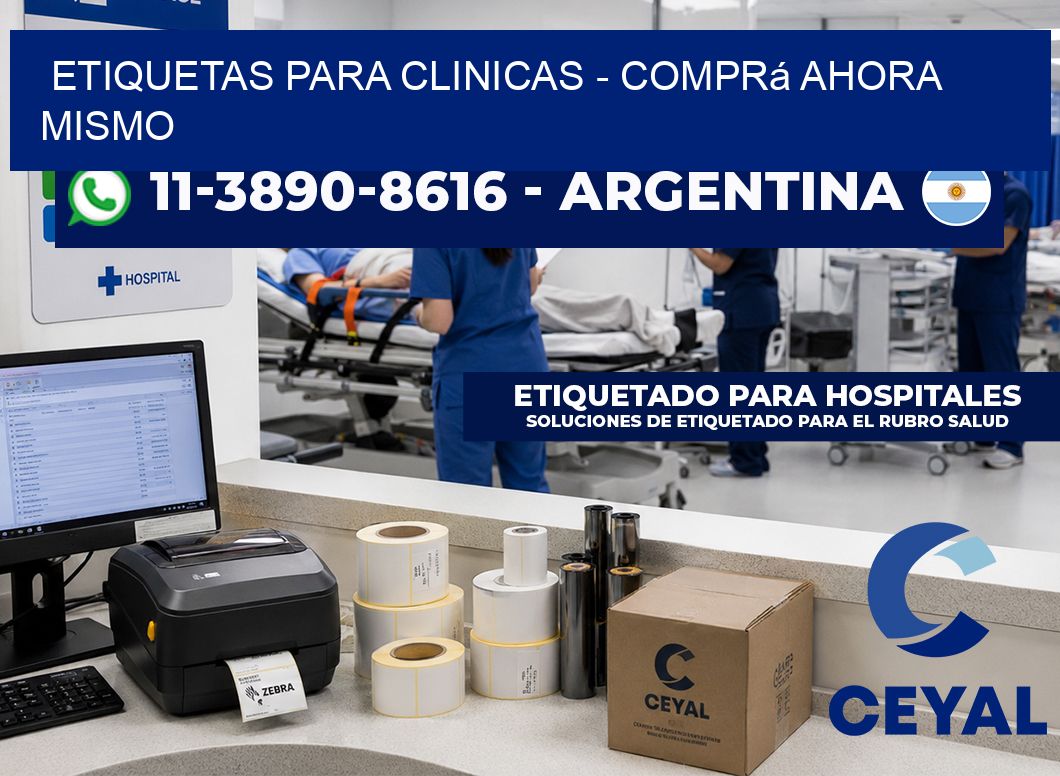 ETIQUETAS PARA CLINICAS - Comprá ahora mismo