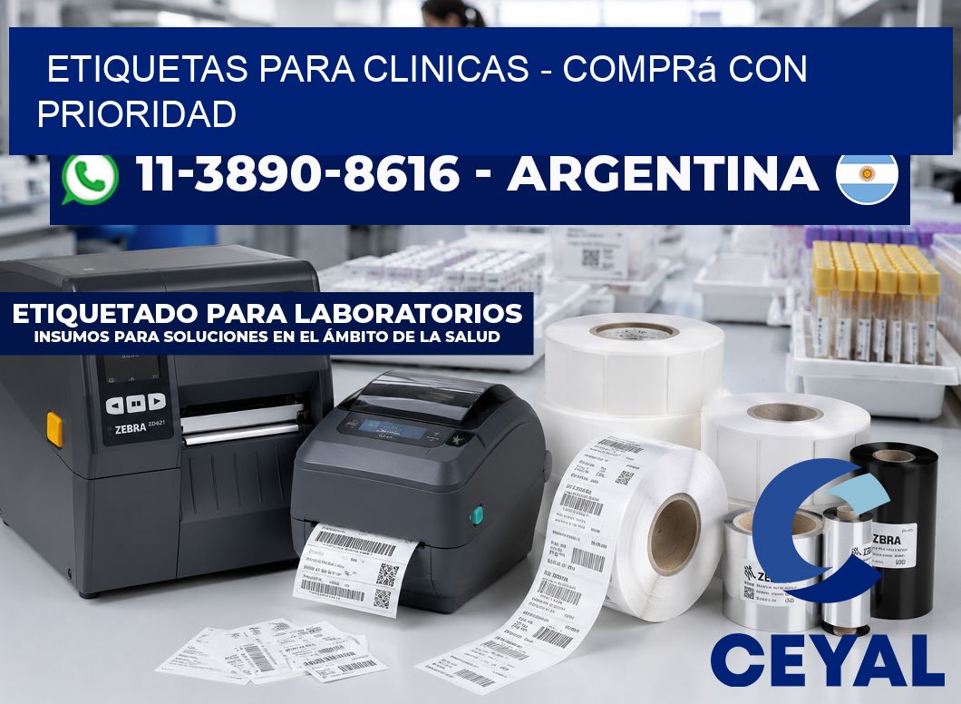 ETIQUETAS PARA CLINICAS - Comprá con prioridad