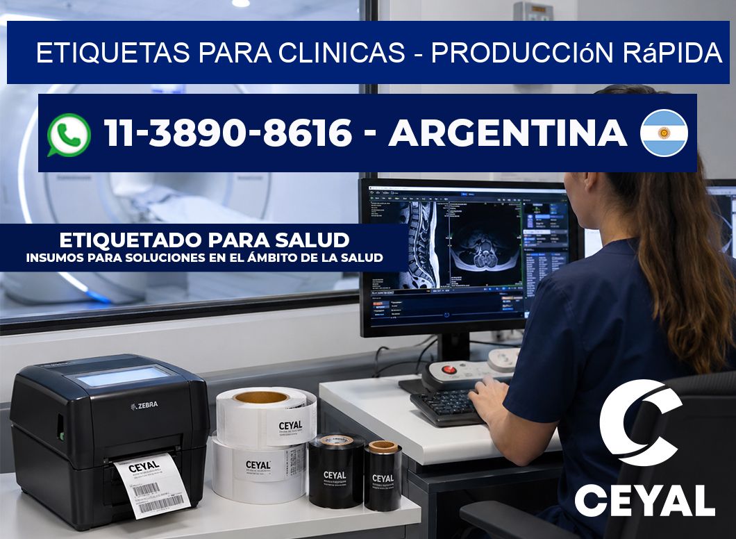 ETIQUETAS PARA CLINICAS - Producción rápida