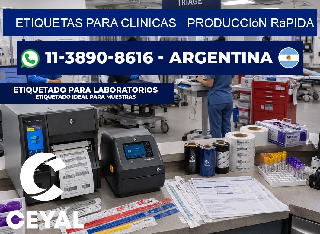 ETIQUETAS PARA CLINICAS – Producción rápida