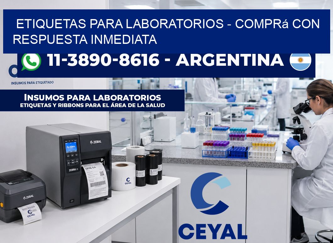 ETIQUETAS PARA LABORATORIOS - Comprá con respuesta inmediata