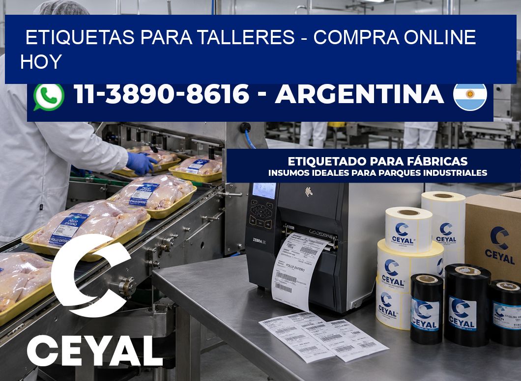 ETIQUETAS PARA TALLERES - Compra online hoy
