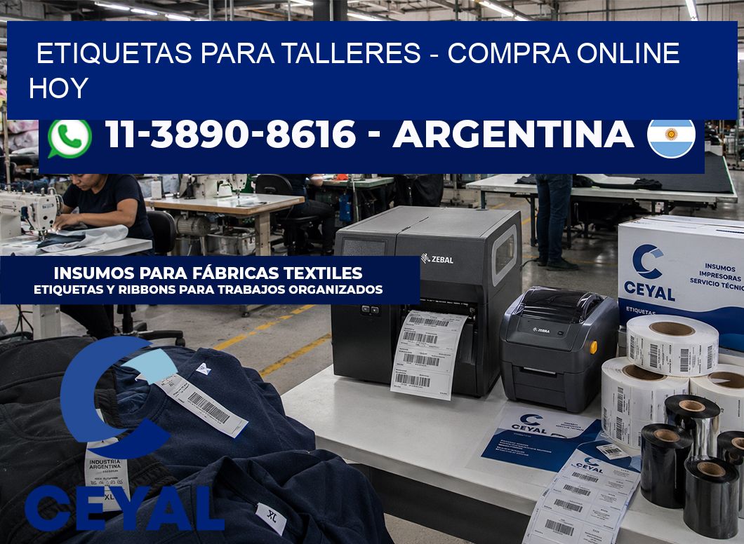 ETIQUETAS PARA TALLERES - Compra online hoy