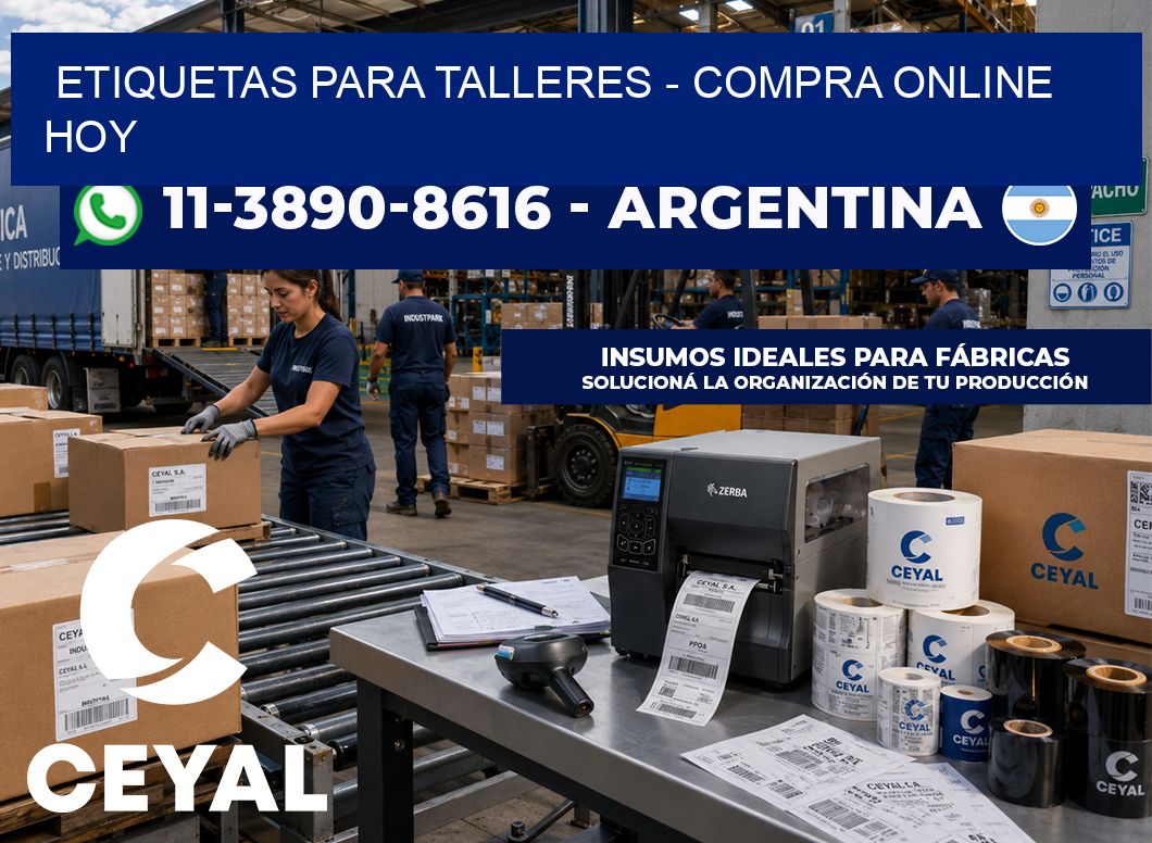 ETIQUETAS PARA TALLERES - Compra online hoy