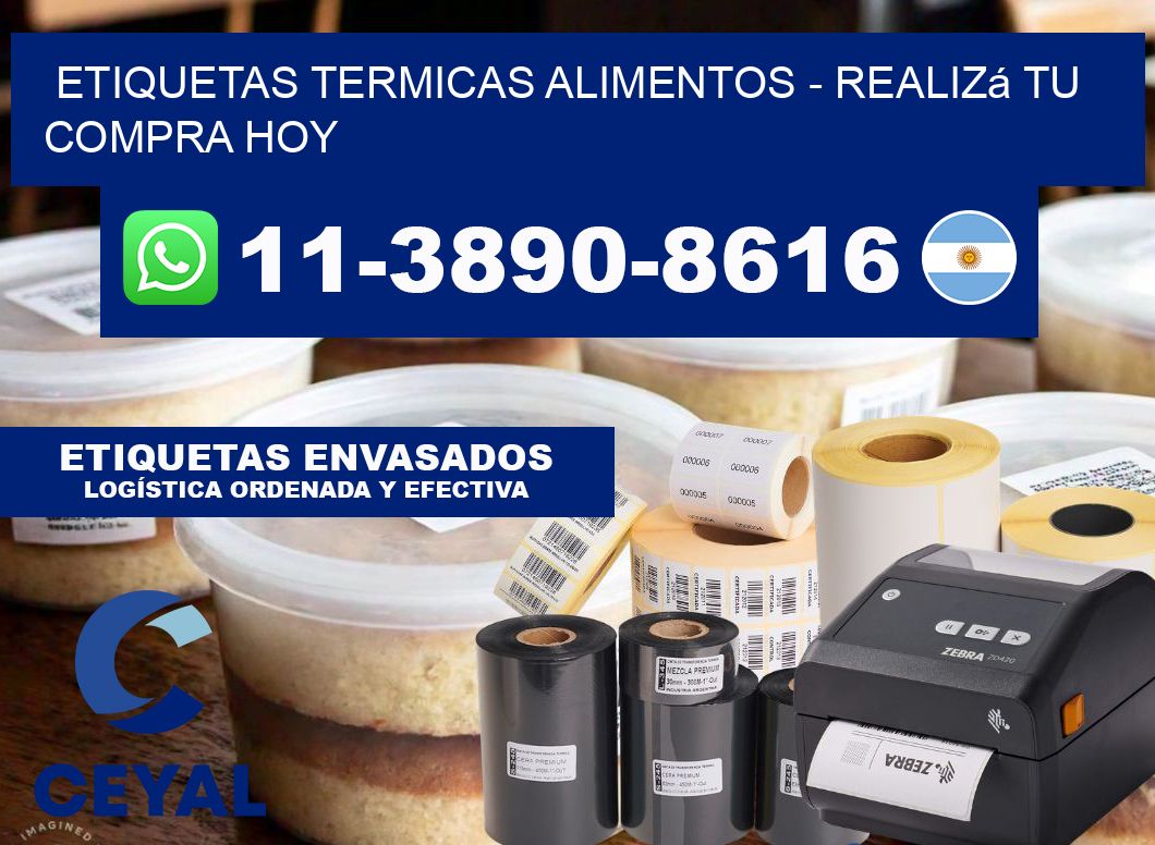 ETIQUETAS TERMICAS ALIMENTOS - Realizá tu compra hoy