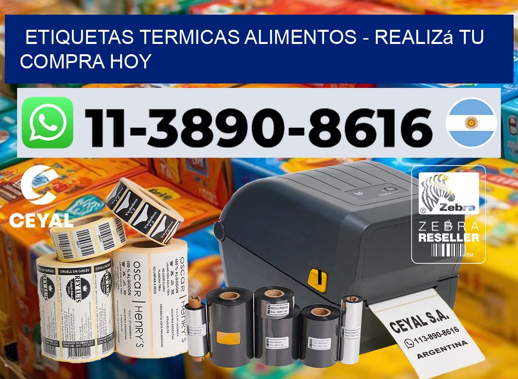 ETIQUETAS TERMICAS ALIMENTOS - Realizá tu compra hoy