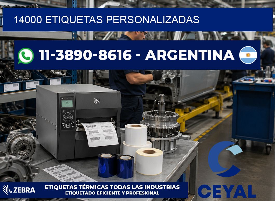 14000 ETIQUETAS PERSONALIZADAS