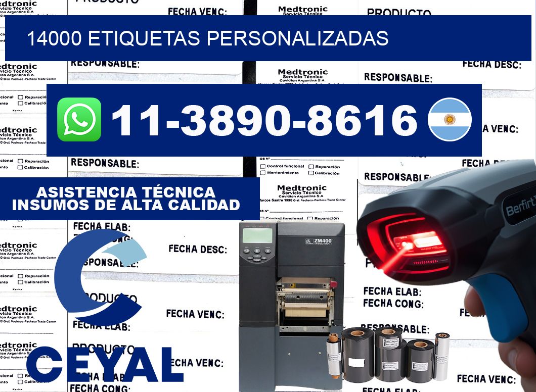 14000 ETIQUETAS PERSONALIZADAS