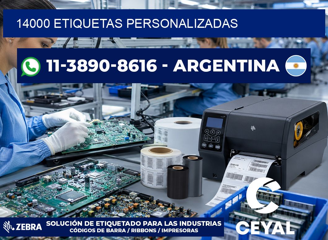 14000 ETIQUETAS PERSONALIZADAS