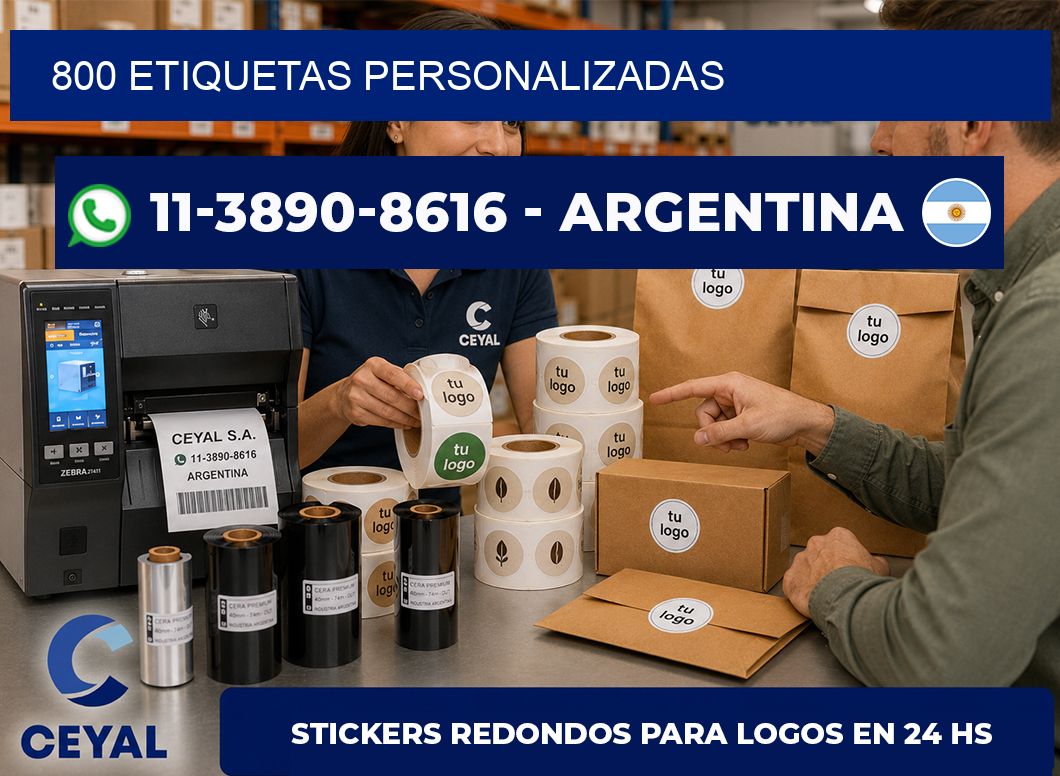 800 ETIQUETAS PERSONALIZADAS