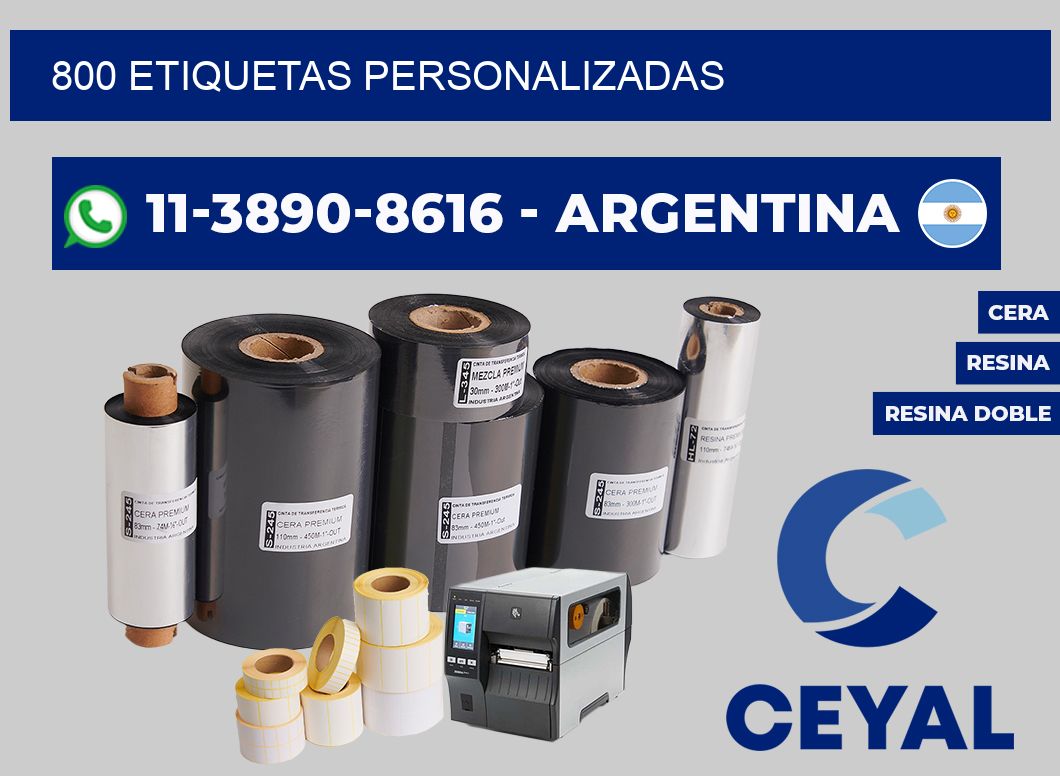800 ETIQUETAS PERSONALIZADAS
