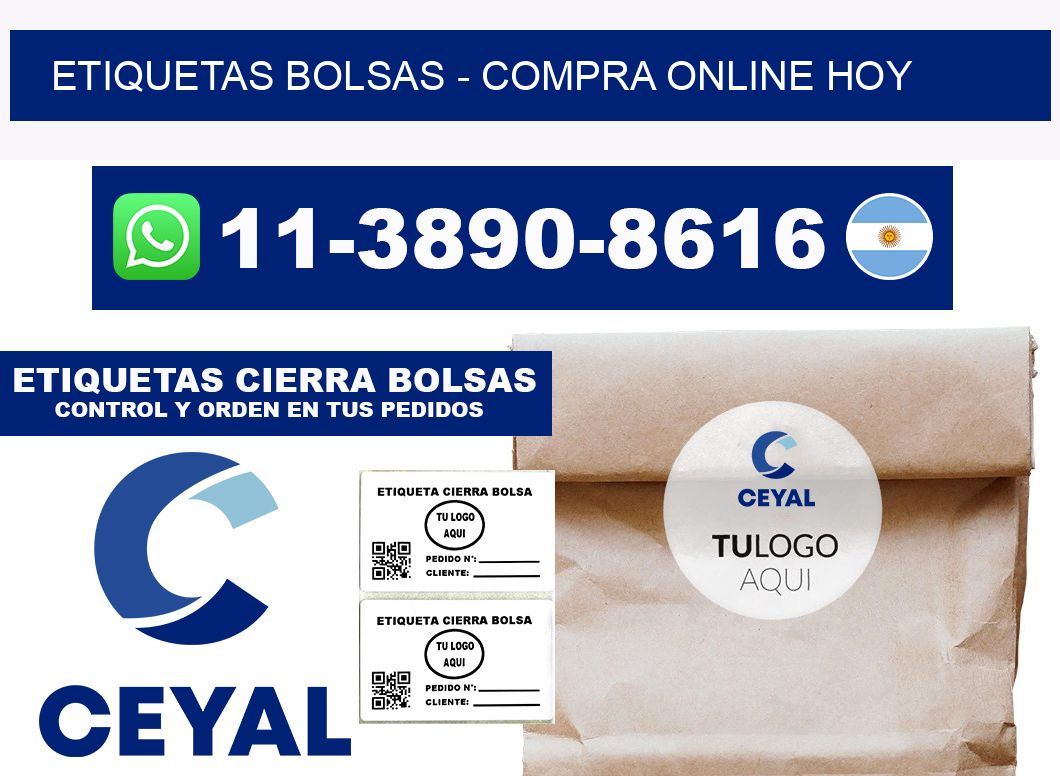 ETIQUETAS BOLSAS - Compra online hoy
