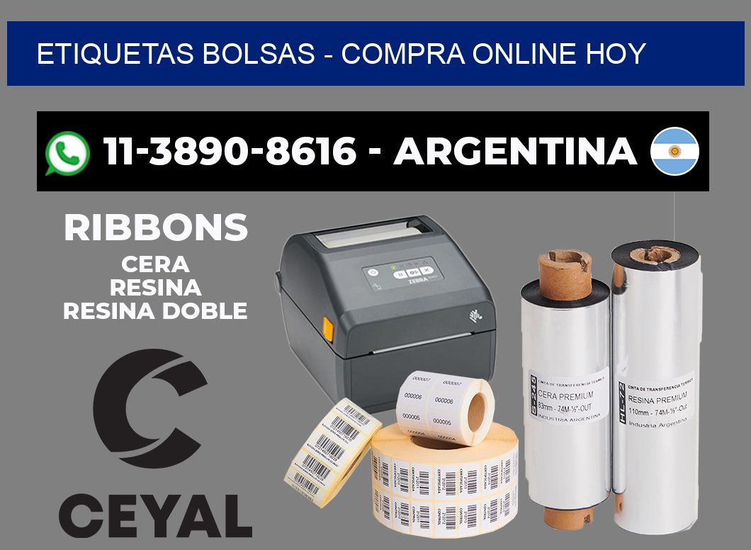 ETIQUETAS BOLSAS - Compra online hoy
