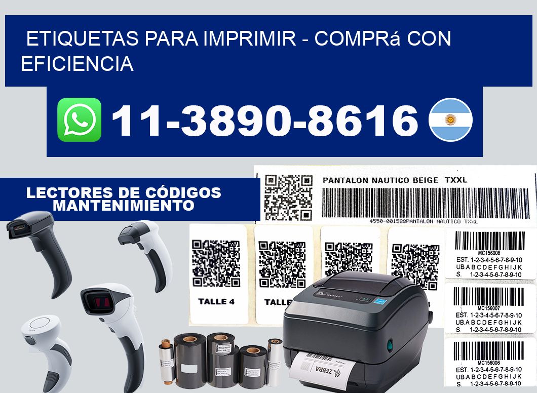 ETIQUETAS PARA IMPRIMIR - Comprá con eficiencia