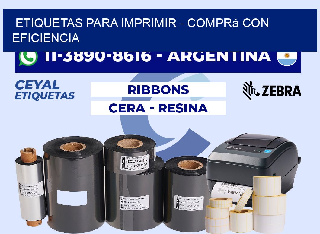 ETIQUETAS PARA IMPRIMIR - Comprá con eficiencia