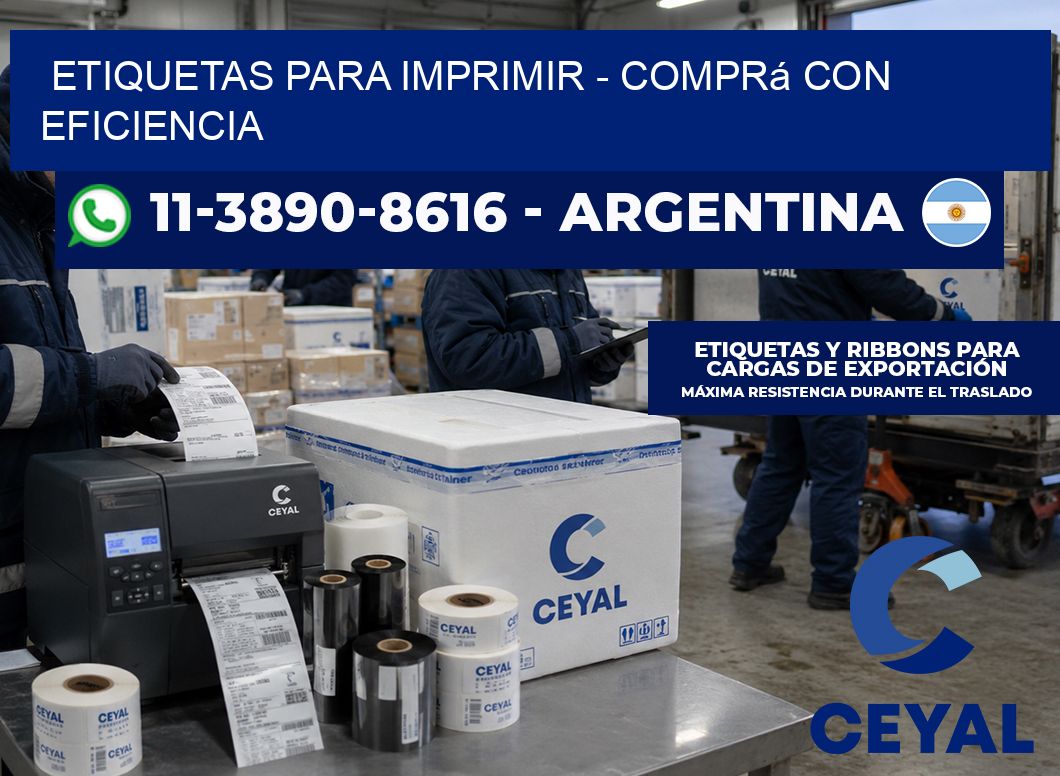 ETIQUETAS PARA IMPRIMIR – Comprá con eficiencia