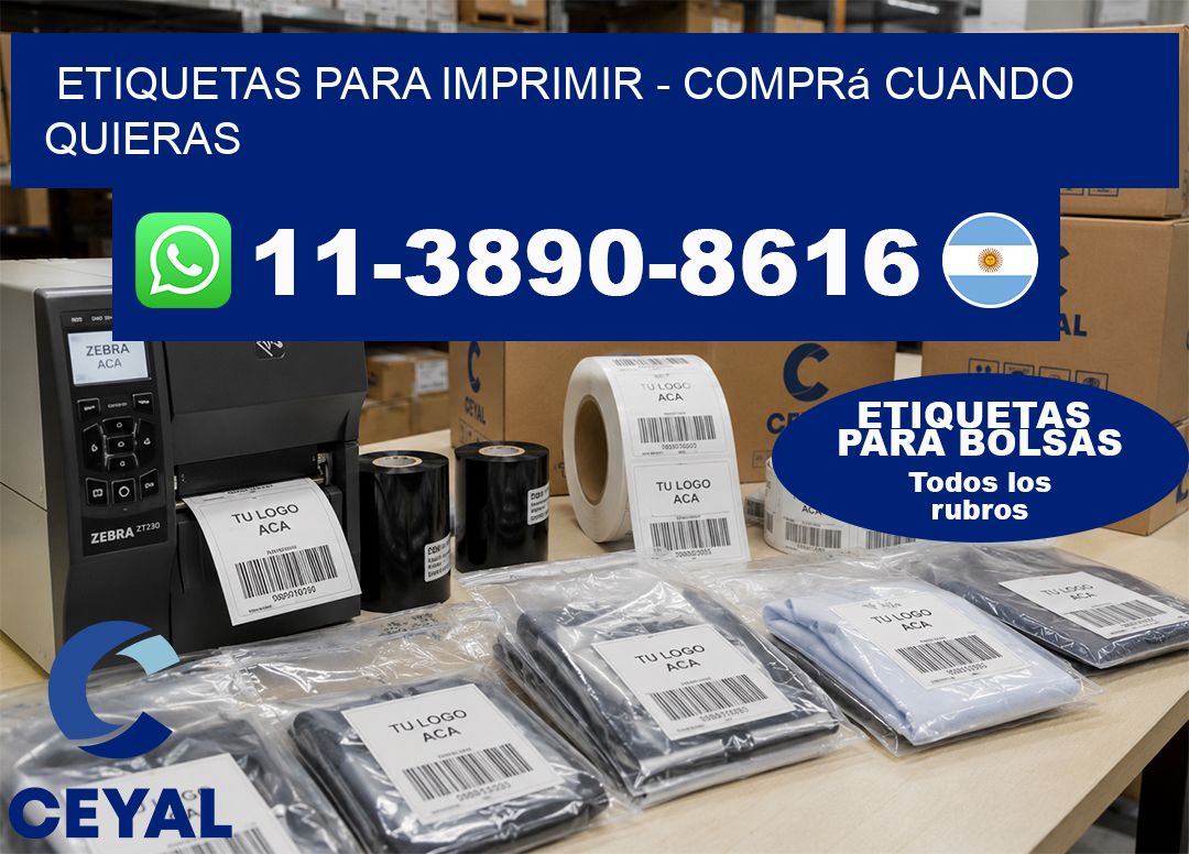 ETIQUETAS PARA IMPRIMIR – Comprá cuando quieras