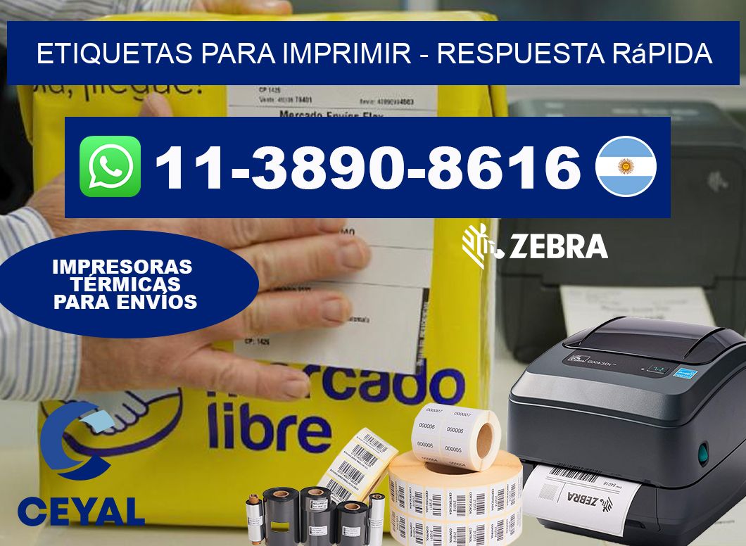 ETIQUETAS PARA IMPRIMIR - Respuesta rápida