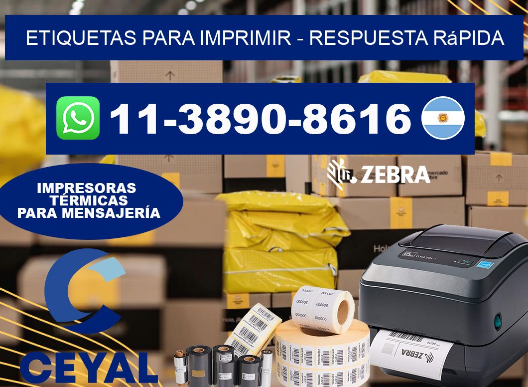ETIQUETAS PARA IMPRIMIR – Respuesta rápida