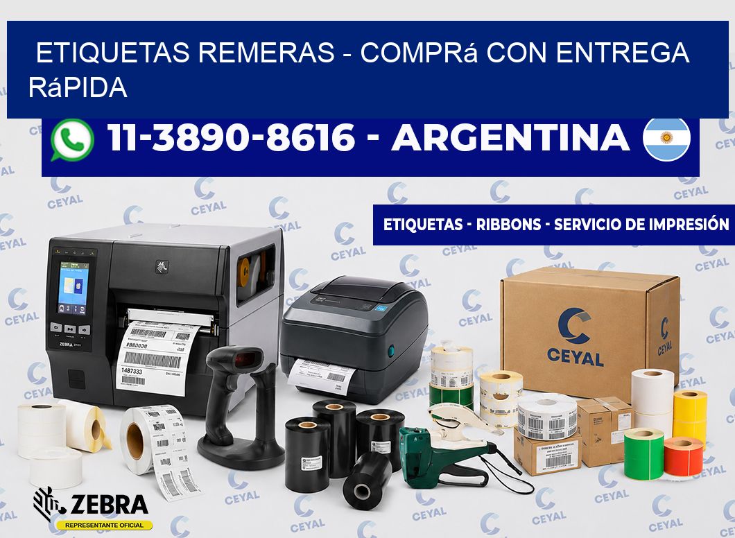 Etiquetas Remeras - Comprá con entrega rápida