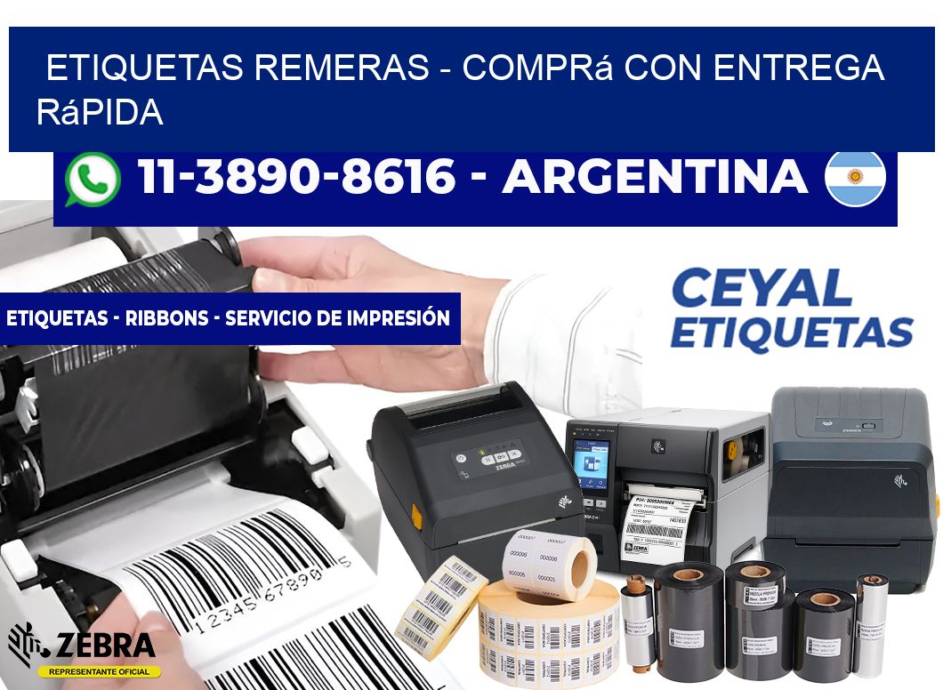 Etiquetas Remeras - Comprá con entrega rápida
