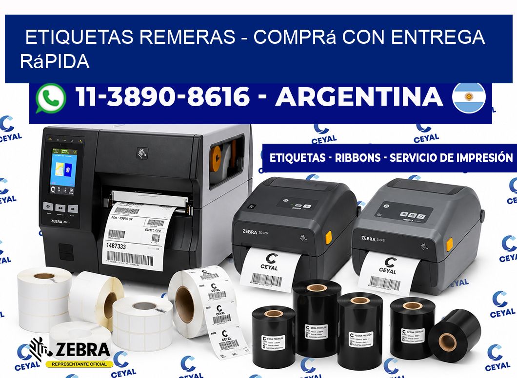 Etiquetas Remeras - Comprá con entrega rápida