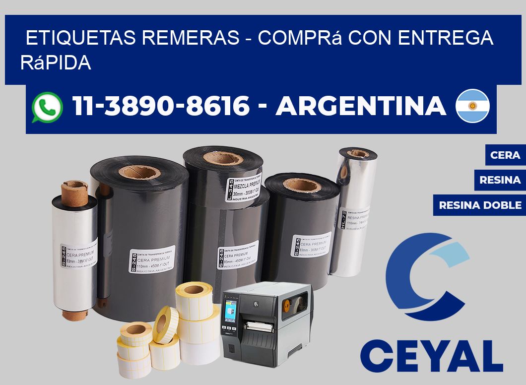 Etiquetas Remeras - Comprá con entrega rápida