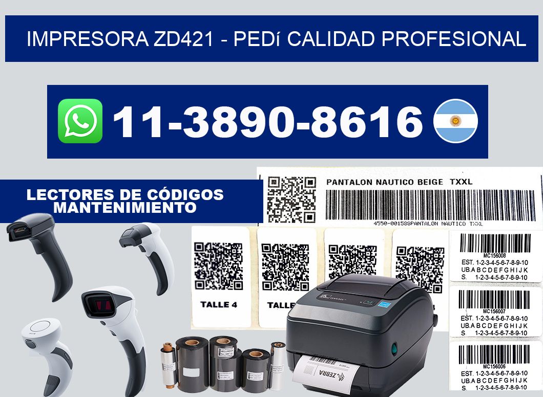 IMPRESORA ZD421 - Pedí calidad profesional