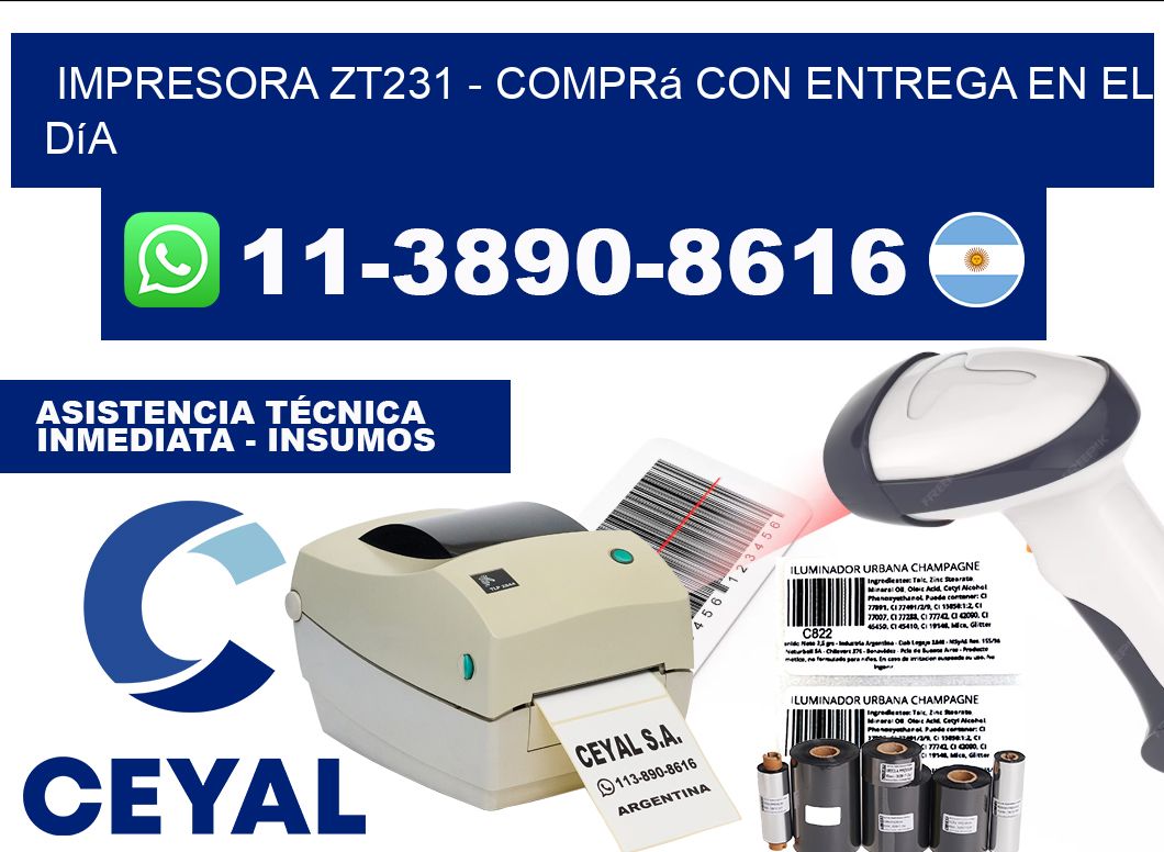 IMPRESORA ZT231 - Comprá con entrega en el día